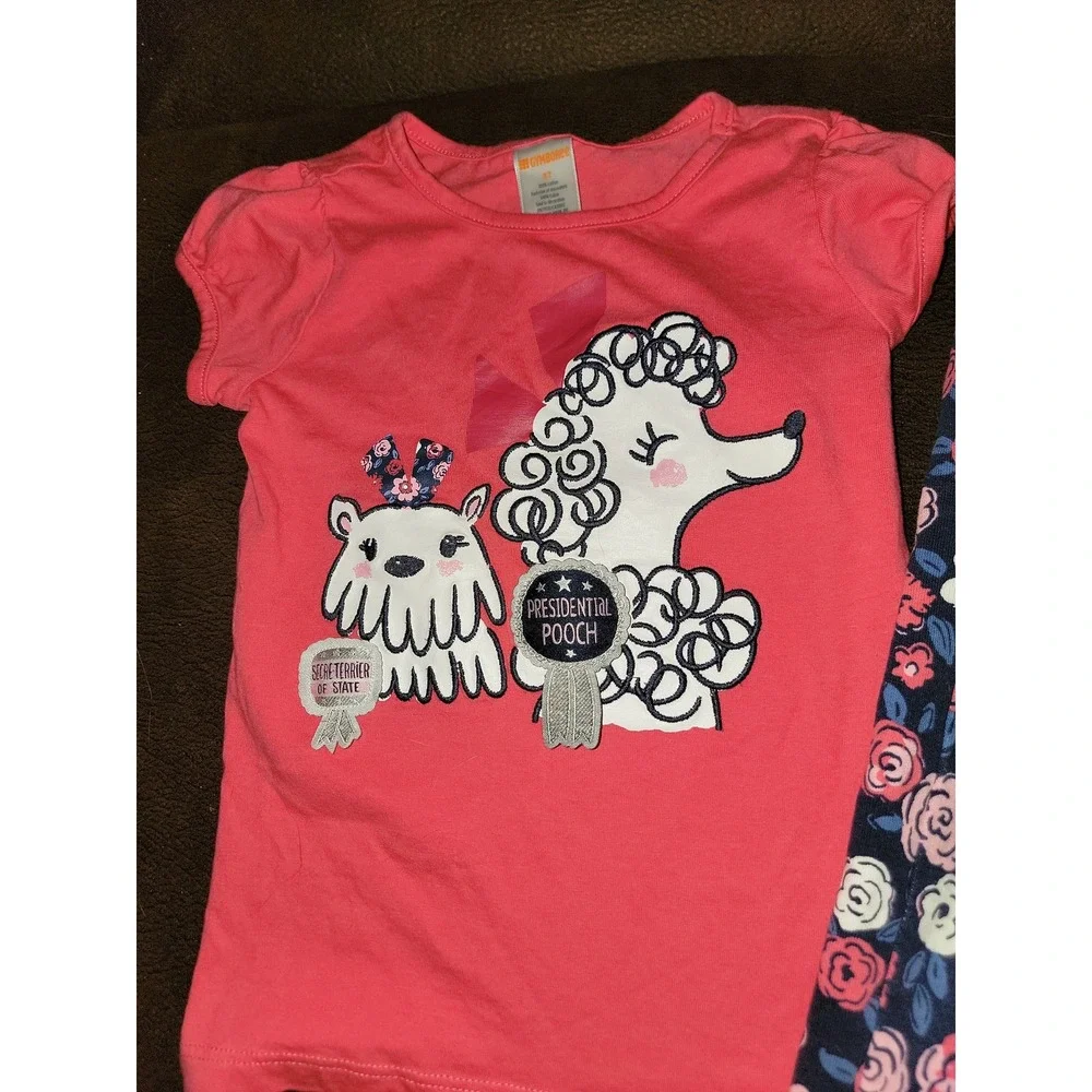 Gymboree outlet best in show floral dog outfit top 3t pants 4t